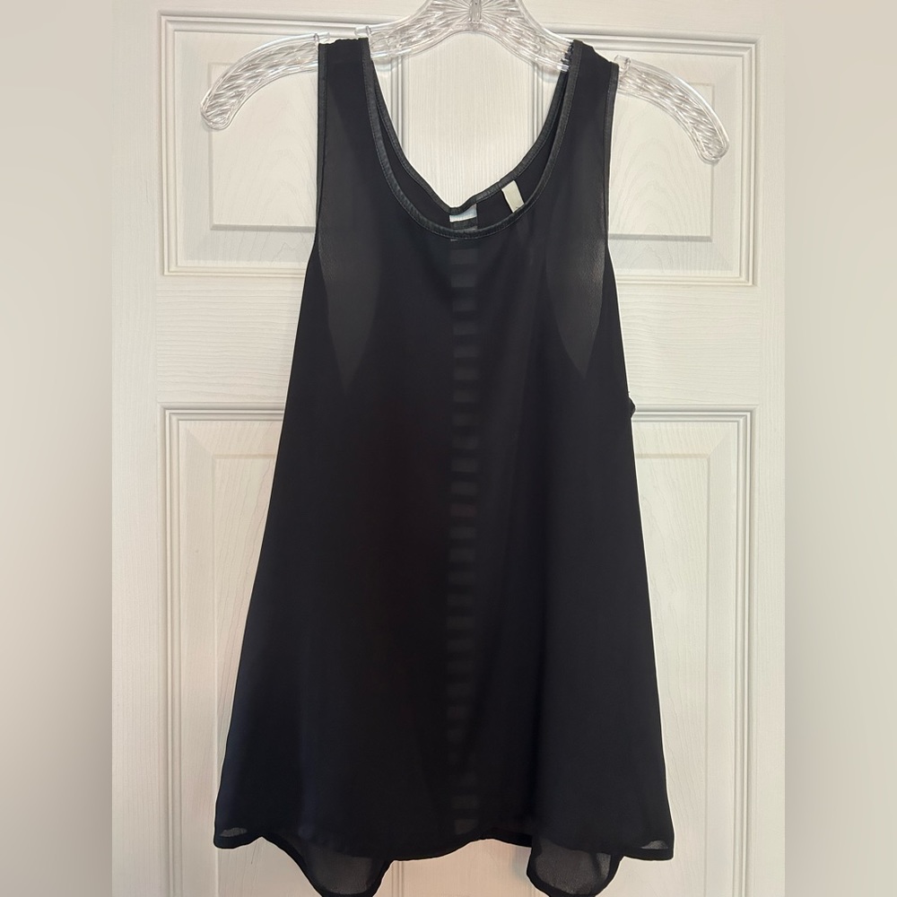 Black Semi-Sheer Tank Top